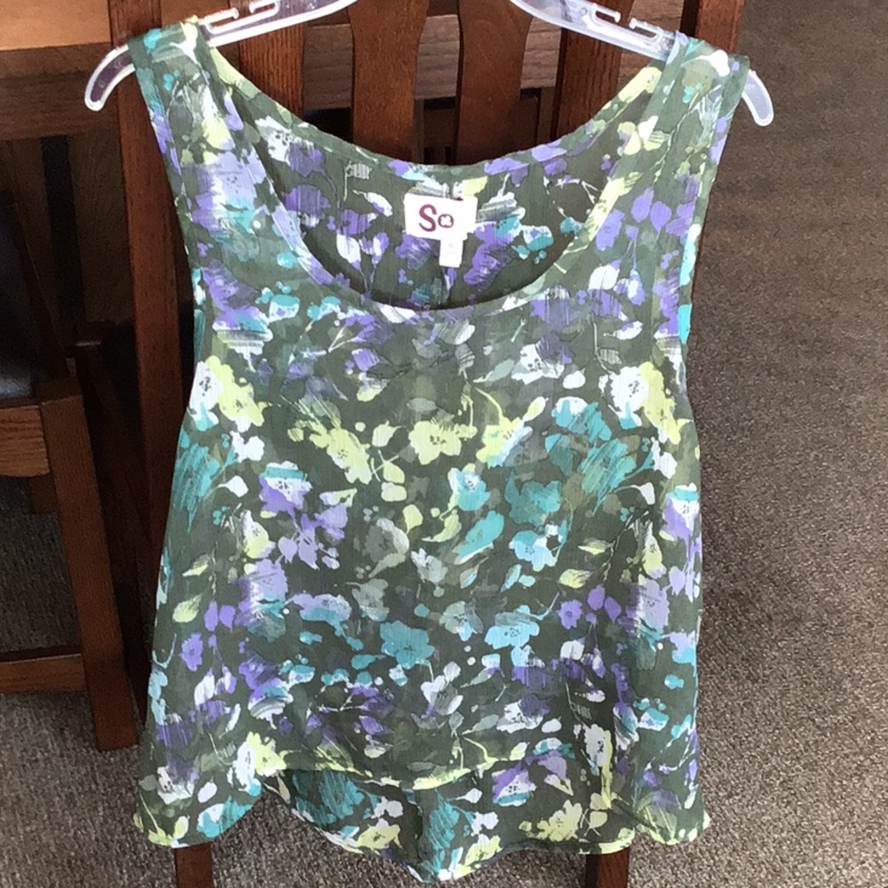So sheer tank top